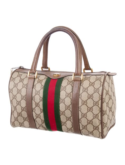 gucci seventies web boston bag|Gucci Boston bag vintage.